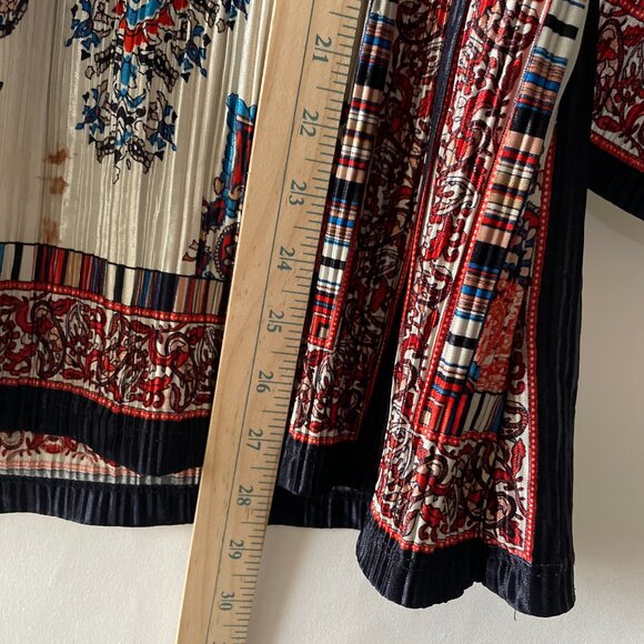 Valerie Stevens Womens Multicolor Vibrant Paisley Boho Blouse Tunic Top Size XL - Picture 7 of 9